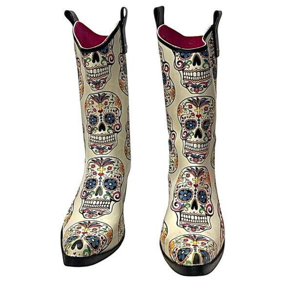 Blazin Roxx Outdoor Boots Womens Roxy Cowgirl Rain Snip Pull On 58104 Size 10 M - Picture 8 of 10